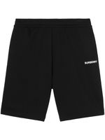 Burberry short de sport à logo imprimé - Noir - thumbnail