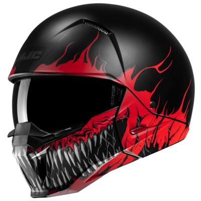 HJC I20 Scraw, Jethelm of scooter helm, Mat Zwart Rood
