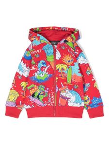 Versace Kids hoodie à logo imprimé - Rouge