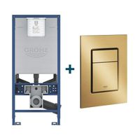 GROHE Rapid SLX inbouwreservoir met frame inclusief GROHE Skate cosmopolitan bedieningsplaat Geborsteld Cool Sunrise sw242307/sw336186