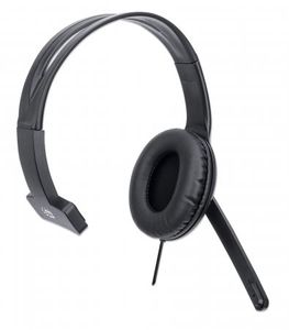 Manhattan 179874 hoofdtelefoon/headset Bedraad Hoofdband Kantoor/callcenter USB Type-A Zwart