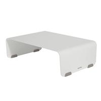 Dataflex Bento® Monitorverhoger 110 Wit - Stijlvolle en Stevige Monitor Stand, Verbetert Houding, 20kg Draagkracht, Krasvrij, Perfect met Bento® Toolbox