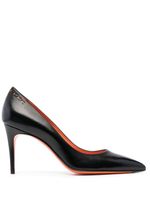 Santoni 95mm heel leather pumps - Noir