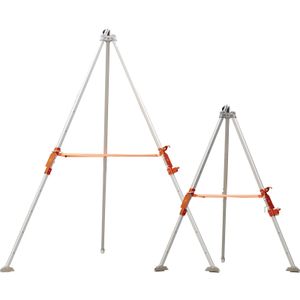 Delta Plus TRA30 Telescopisch aluminium statief, afstelbaar van 1,74  tot 3,02 m + 1 centrale pin met verankeringsoog