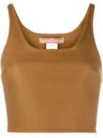 Ermanno Scervino haut en laine vierge à coupe crop - Marron - thumbnail