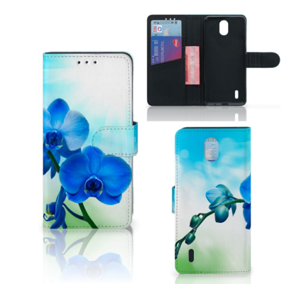 Nokia 1.3 Hoesje Orchidee Blauw - Cadeau voor je Moeder