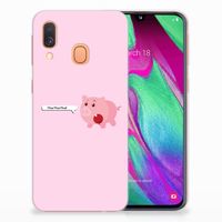 Samsung Galaxy A40 Telefoonhoesje met Naam Pig Mud