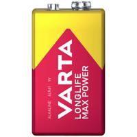 Varta LONGLIFE Max Power 9V Bli 1 9V batterij (blok) Alkaline 640 mAh 9 V 1 stuk(s) - thumbnail