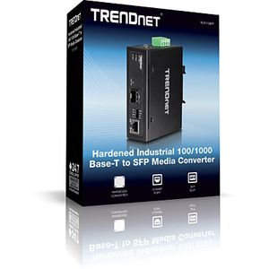 Trendnet TI-F11SFP netwerk media converter 1000 Mbit/s Zwart