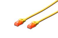 Digitus DK-1617-005/Y RJ45 Netwerkkabel, patchkabel CAT 6 U/UTP 0.50 m Geel Halogeenvrij, Verdraaide paren 1 stuk(s)
