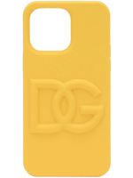 Dolce & Gabbana coque d'iPhone 14 Pro Max à logo embossé - Jaune - thumbnail