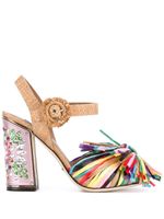 Dolce & Gabbana fringed embellished sandals - Rose - thumbnail