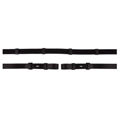 BR Teugel Linnen - 19mm - Zwart/Zilver Full