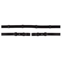 BR Teugel Linnen - 19mm - Zwart/Zilver Full