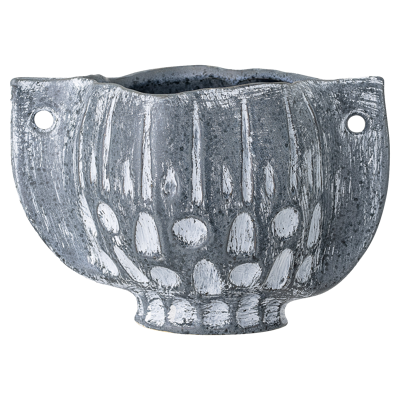 Bloomingville Bloempot Blauw Steen 17.5cm.H Bloomingville Bloempot Blauw Steen 17.5cm.H