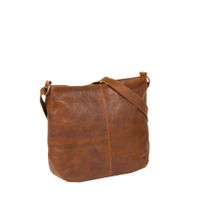 Justified Bags Justified Bags® Nynke Round Leder Schoudertas Cognac - thumbnail