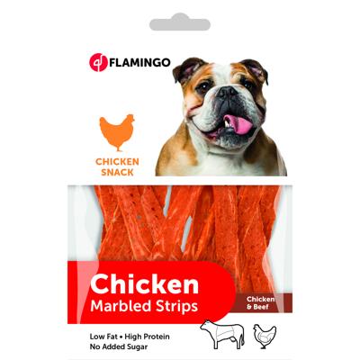 Hondensnack Chick'n en Beef 85 gr 8 x 1,5 x 13,2 cm Flamingo Naturel