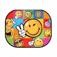 Emoji zonnescherm Smiley set 2 stuks
