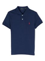 Ralph Lauren Kids polo en coton à logo brodé - Bleu - thumbnail