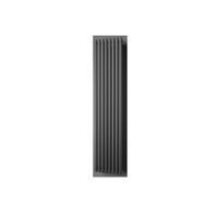 Designradiator Plieger Inox Melody 861 Watt Ronde Buizen 180x37 cm Inox-Look - Designradiator Plieger Inox Melody 861 Watt Ronde Buizen 180x37 cm