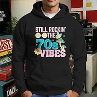 retro vintage hoodie katoenmix jaren '70 en '80 voor heren volwassenen hot stamping party casual dagelijks Lightinthebox