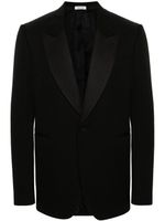 Alexander McQueen blazer en laine à simple boutonnage - Noir