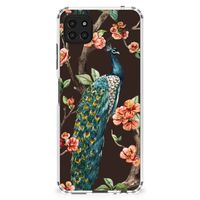 Samsung Galaxy A22 5G Case Anti-shock Pauw met Bloemen