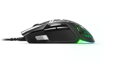 Steelseries Aerox 5 Gaming-muis Kabelgebonden, USB Optisch Zwart 9 Toetsen 18000 dpi Verlicht