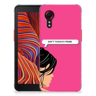 Samsung Galaxy Xcover 5 Silicone-hoesje Woman Don't Touch My Phone Samsung Galaxy Xcover 5 Silicone-hoesje Woman Don't Touch My Phone