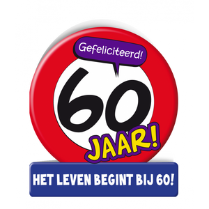 Wenskaart Verkeersbord 60 Jaar