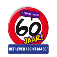 Wenskaart Verkeersbord 60 Jaar