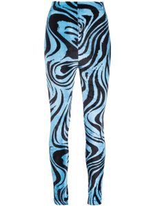 Philosophy Di Lorenzo Serafini legging en velours à imprimé géométrique - Bleu