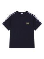 Dolce & Gabbana Kids t-shirt en coton à plaque logo - Noir