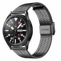 By Qubix - Stalen bandje - Zwart - Compatible met Xiaomi Redmi Watch 5 Active/Redmi Watch 5 Lite - Compatible Xiaomi bandje