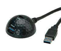 VALUE USB 3.2 Gen 1 docking kabel, koepel, zwart, 1,5 m