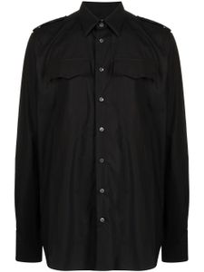 Raf Simons chemise à boutonnière - Noir