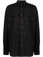 Raf Simons chemise à boutonnière - Noir