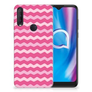 Alcatel 1S (2020) TPU bumper Waves Pink