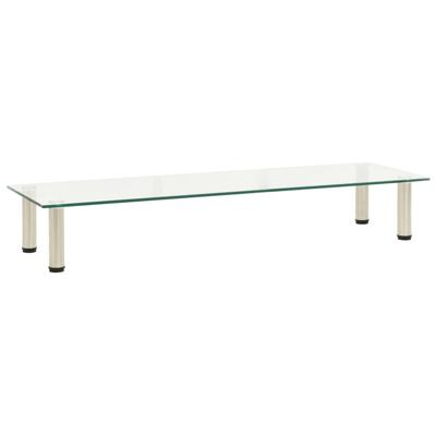 vidaXL Tv-meubel 120x35x17 cm gehard glas transparant