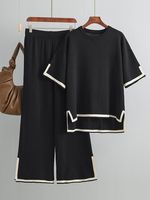 Crew Neck Casual Two-Piece Set