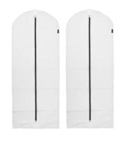 Brabantia Kledinghoes Beschermende Kledingtas, Kledingrekorganizer, Transparante Kledingdrager, Geschikt voor Jassen & Jurken, White, 2 stuks (XL)