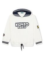 Kenzo Kids hoodie en coton à logo appliqué - Blanc - thumbnail