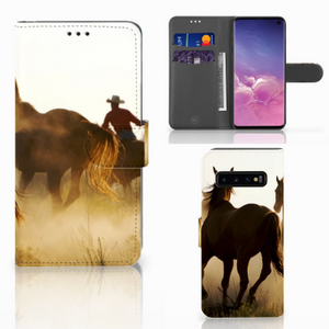 Samsung Galaxy S10 Telefoonhoesje met Pasjes Design Cowboy