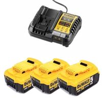 DeWalt Accessoires DCB1104P3-QW | 18V Accu voordeelset: 3x 5.0Ah accu&apos;s + XR multilader - DCB1104P3-QW - thumbnail