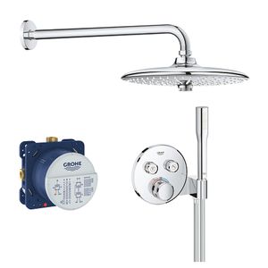 Grohe Grohtherm SmartControl Perfect inbouw regendouchset met 4 straalsoorten Ø26cm chroom