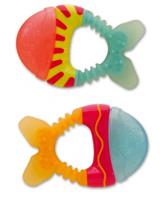 Saro bijtringen vissen blauw/rood 10 cm