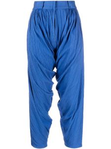 Versace Pre-Owned pantalon court à design drapé (années 1970) - Bleu