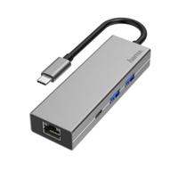 Hama 4 Port USB-C (USB 3.2 Gen 2) Multiport Hub grey