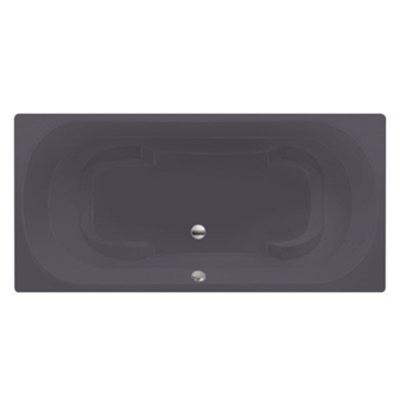 Ligbad Inbouw Xenz Kanaga Rechthoek 1-2 Persoons Duobad 90x190x50cm Acryl Antraciet Mat met Poten