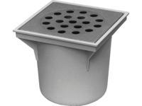 Vloerput pvc/rvs 200x200 o.u 402